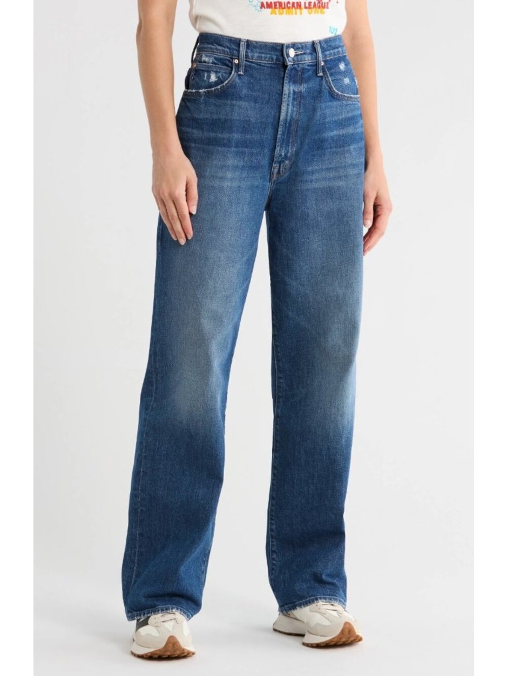 MOTHER Women's High Waist Tunnel Vision Sneak Straight Jeans Mile High Size 27